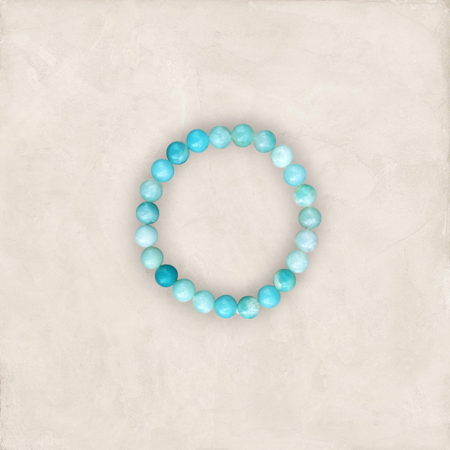 AAA+ Amazonite Crystal Healing Bracelet - Energizes throat chakra