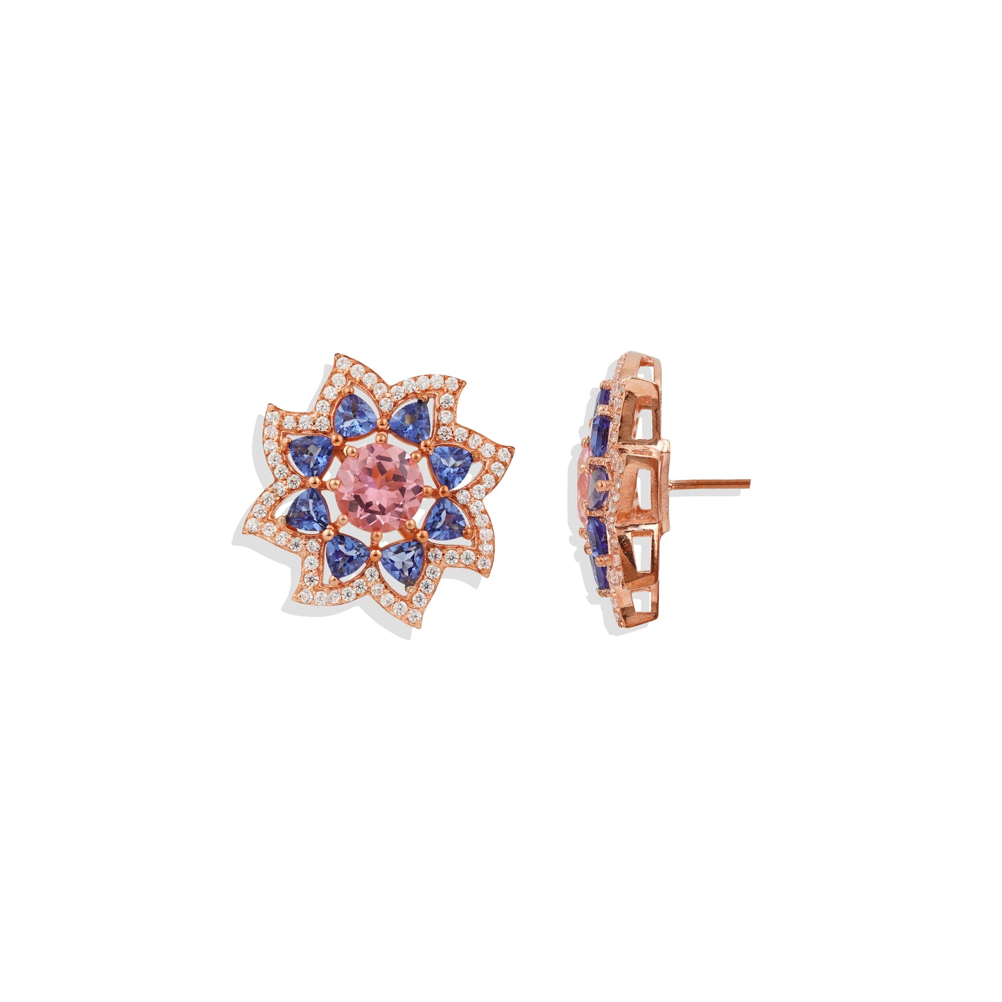 "Flower-Flower Shaped Stud Earrings – Elegant & Pretty for Any Season | Timeless Beauty for Every Outfit"