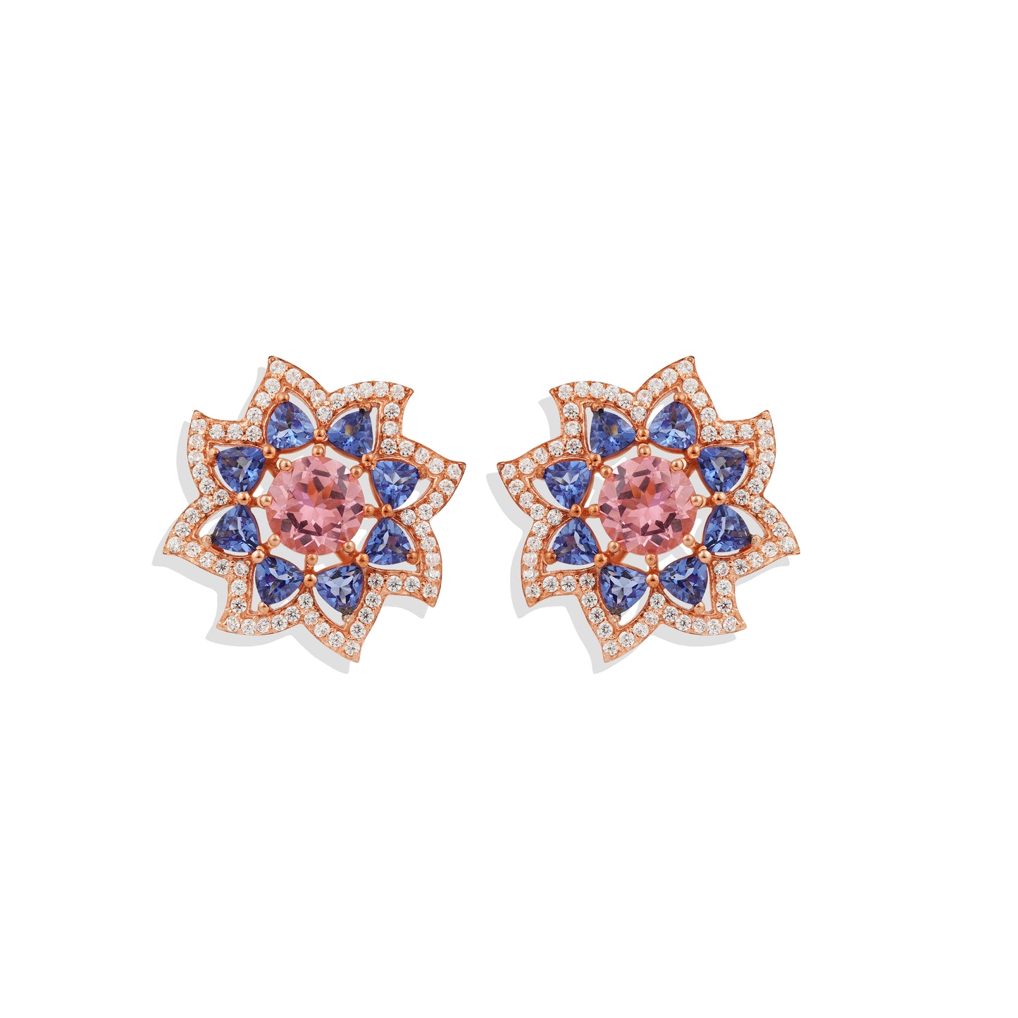 "Flower-Flower Shaped Stud Earrings – Elegant & Pretty for Any Season | Timeless Beauty for Every Outfit"