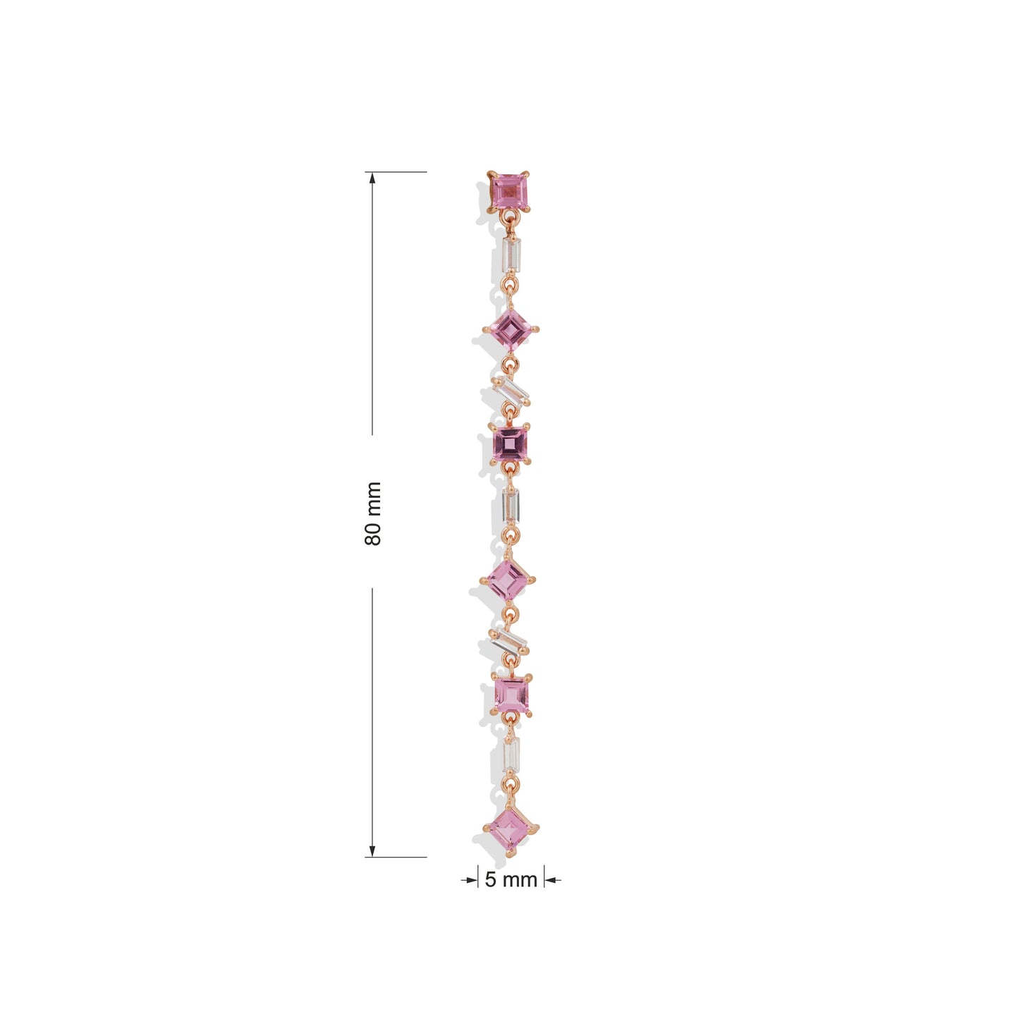 Radiant Lab-Made Gemstone Dangle Drop Earrings