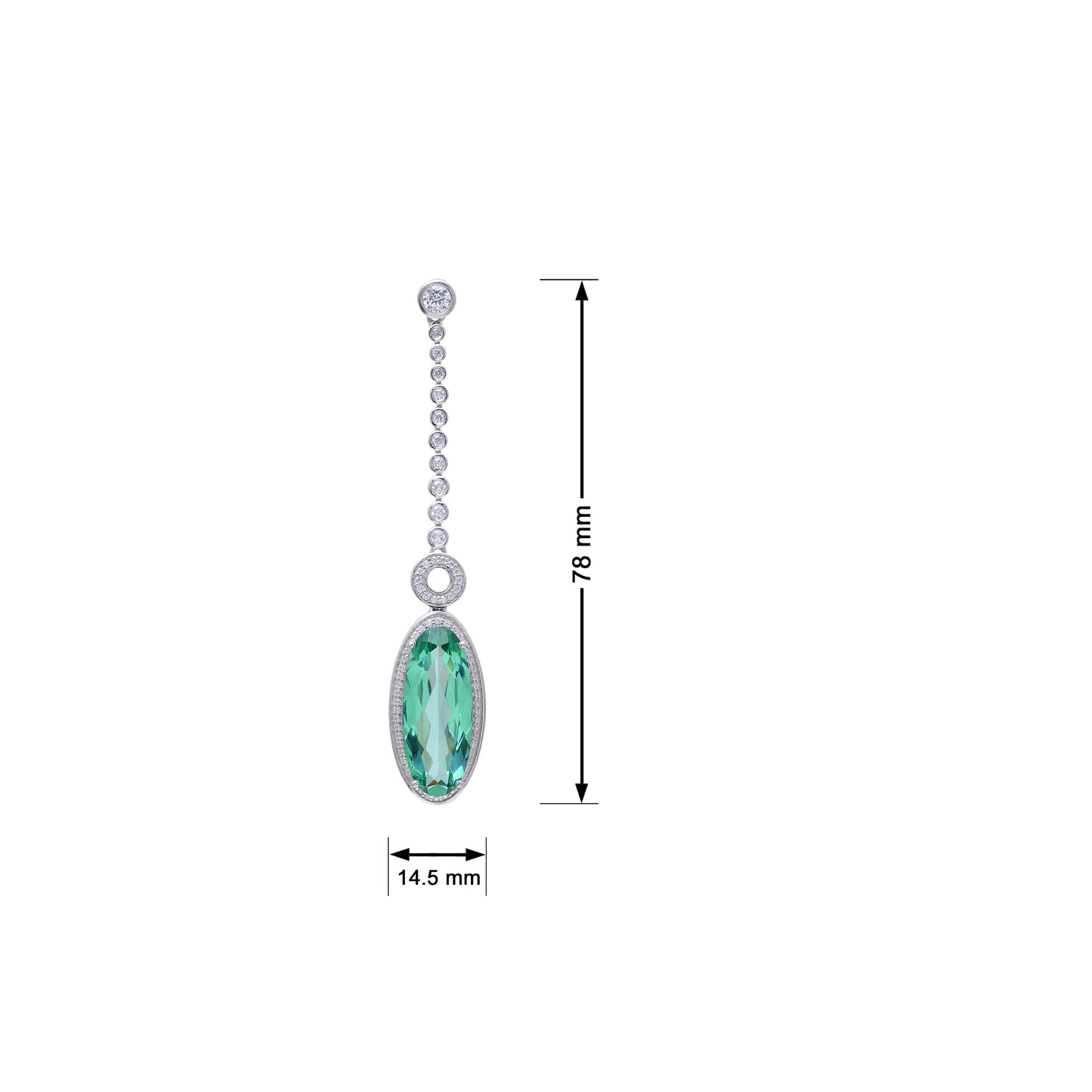 Radiant Lab-Made Gemstone Dangle Drop Earrings