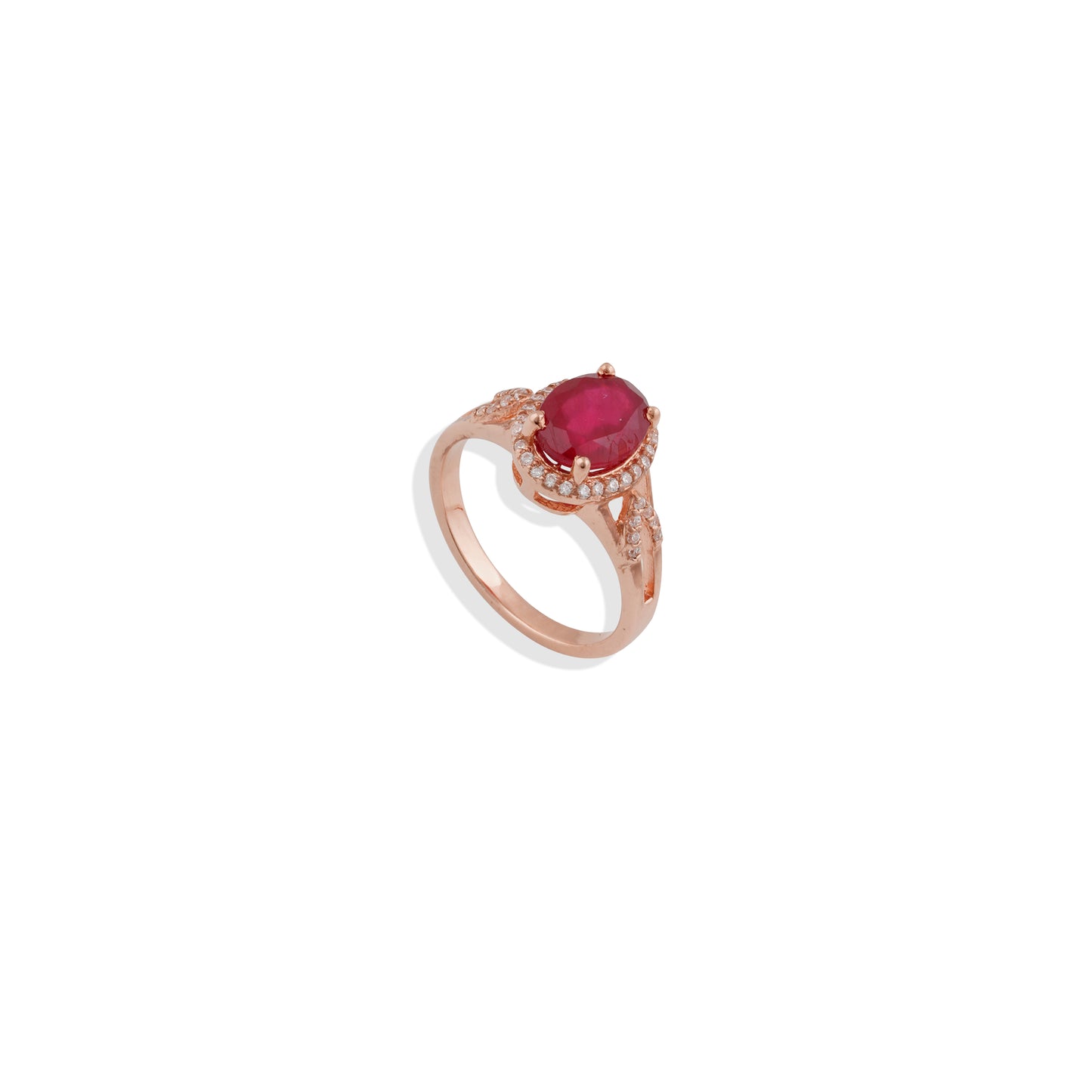 Elegant Ruby Ring in 925 Sterling Silver –Statement Cocktail Jewelry for Women