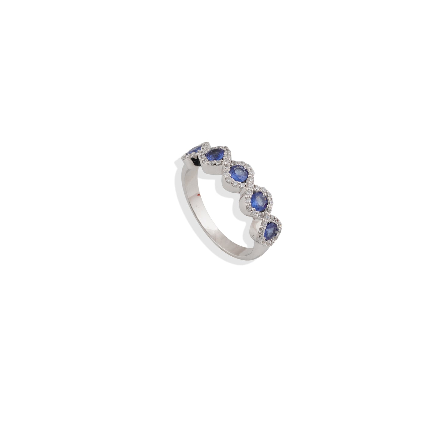 : Classic Blue Sapphire Eternity Band – 925 Sterling Silver Infinity Design | Elegant Stacking Ring