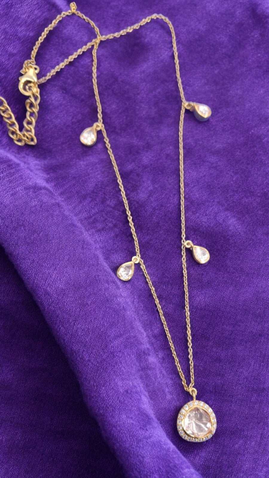 Elegant Light Luxury Polki Necklace