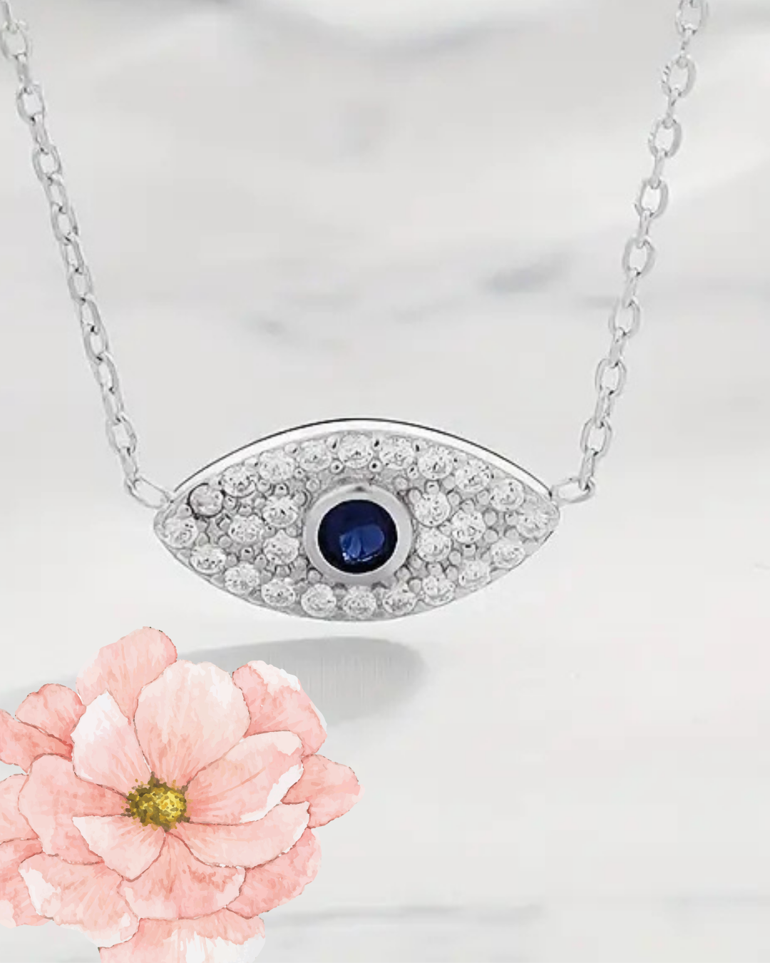 Evil Eye Pendant in 925 Sterling Silver – Protection & Elegance in One