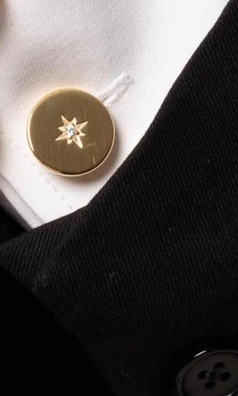 North Star Diamond Cufflink