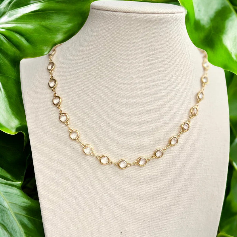 Statement necklace for women Lab made Gemstones necklace