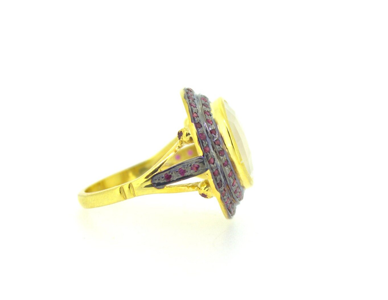 Natural Chalcedony Gemstone Ring