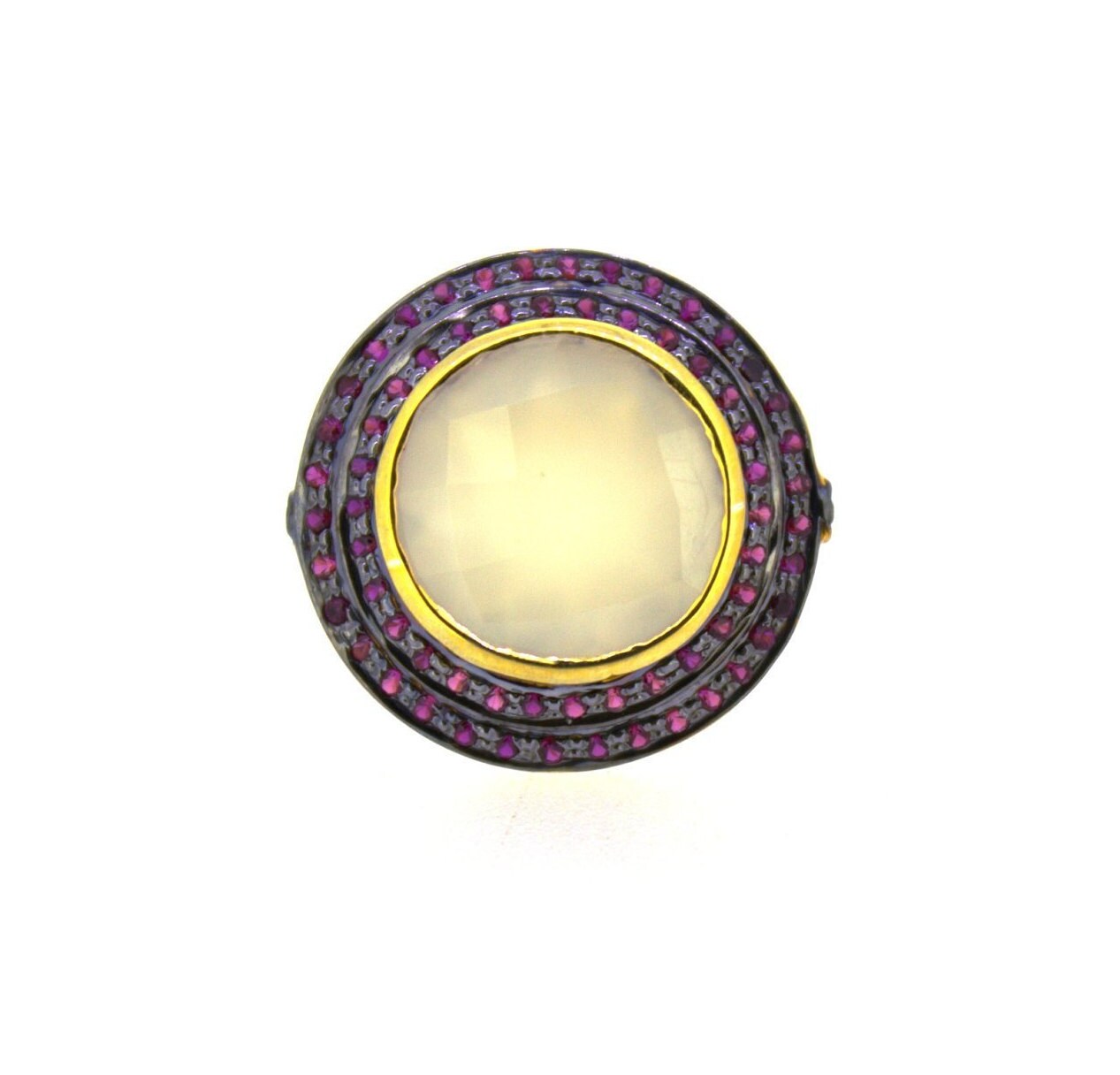 Natural Chalcedony Gemstone Ring
