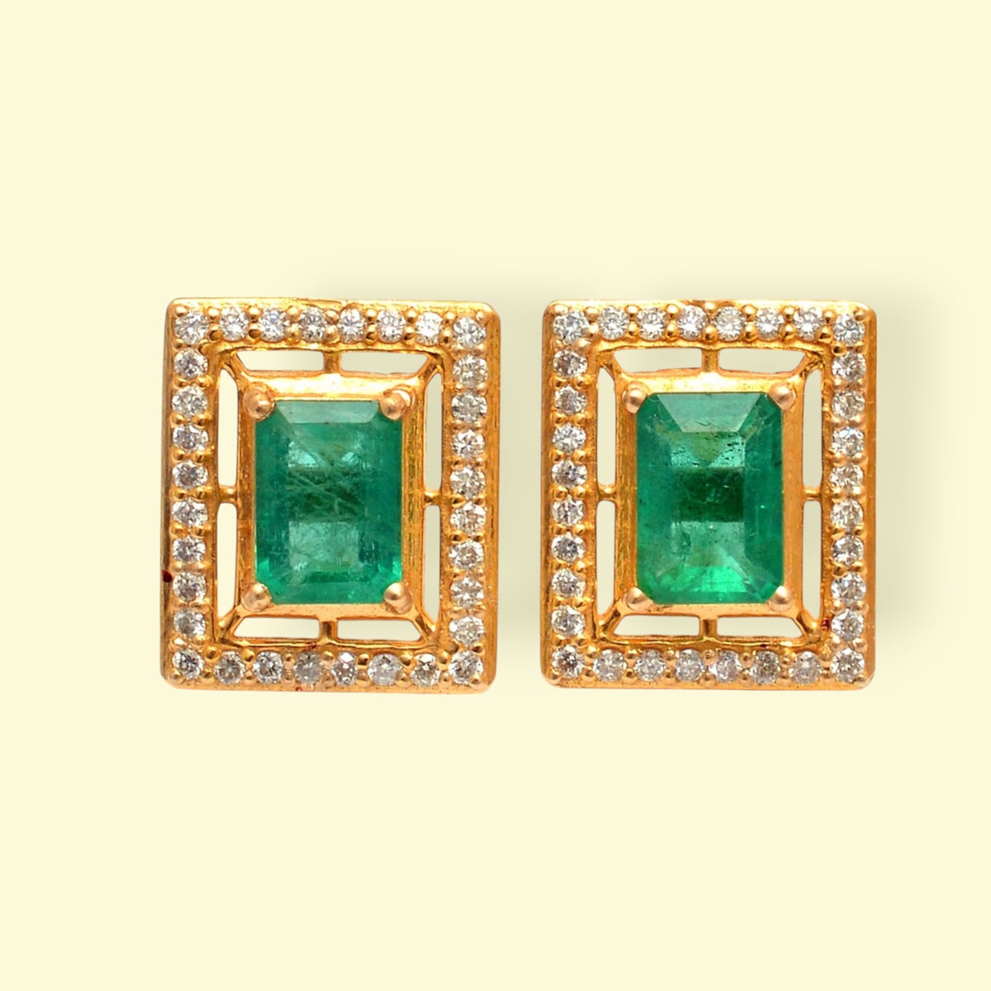 Lab Made Emerald CZ \ Moissanite Stud Earrings 925 Sterling Silver, Dainty Wedding Jewelry,Gemstone Earrings for Her,Gift for her Valentine