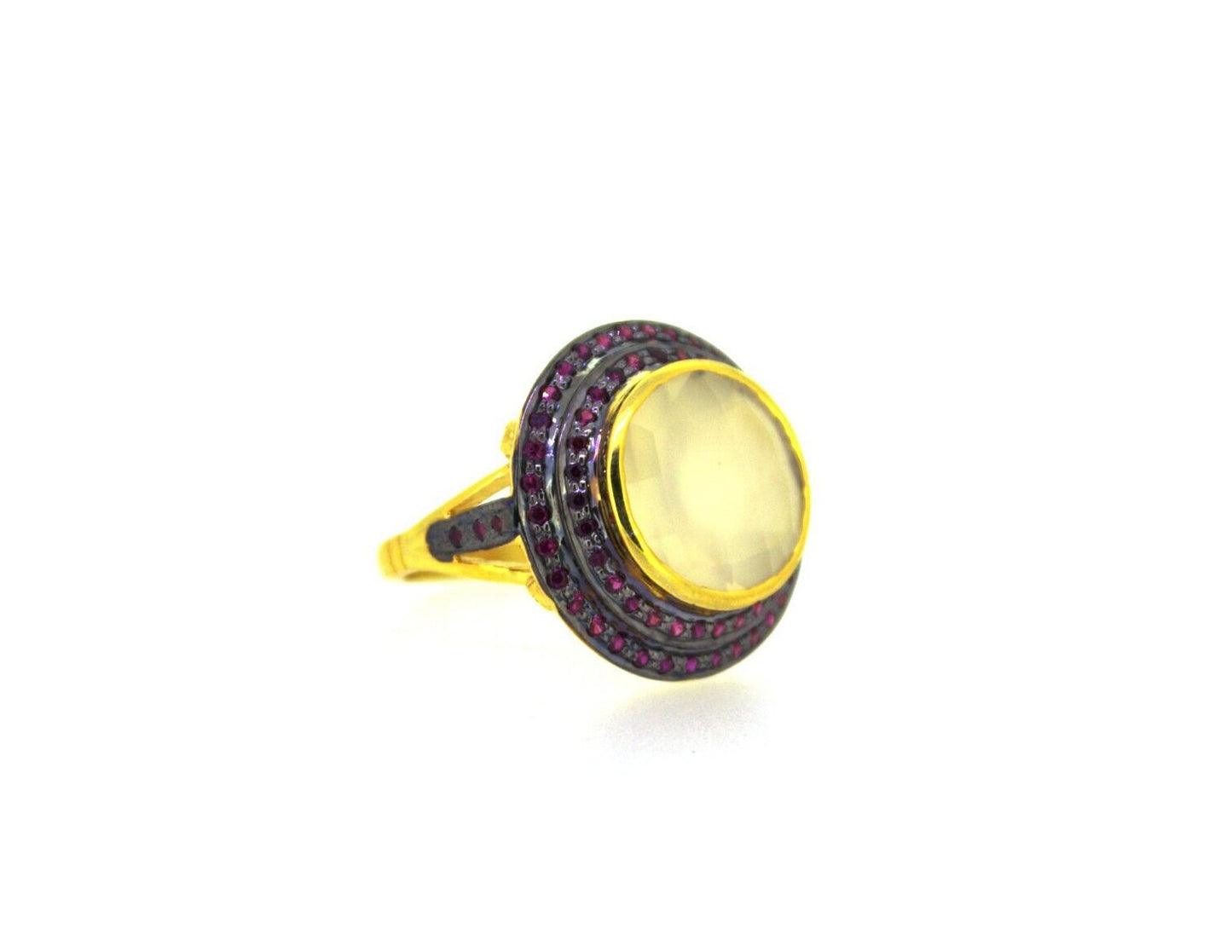 Natural Chalcedony Gemstone Ring