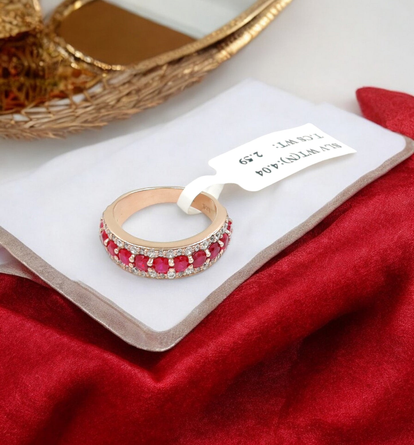 Elegant 925 Sterling Silver Labmade Gemstone Eternity Band Ring- Sapphire, Emerald, Ruby | Navrii with AAA+ Quality CZ Gemstones
