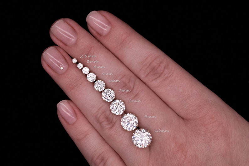 GRA Certified Moissanite Stud Earrings | 925 Sterling Silver Round Cut | Real Moissanite Earrings | Diamond Alternative | Dainty Minimalist Earrings | Perfect Gift | Trending Jewelry