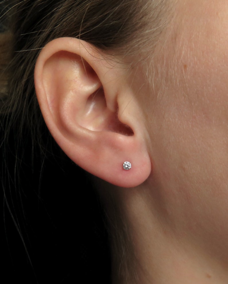 GRA Certified Moissanite Stud Earrings | 925 Sterling Silver Round Cut | Real Moissanite Earrings | Diamond Alternative | Dainty Minimalist Earrings | Perfect Gift | Trending Jewelry