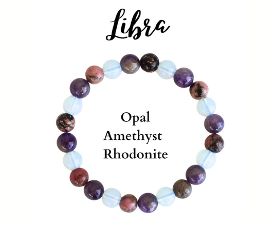 Libra Zodiac Gemstones Bracelet – Balance, Harmony &amp; Inner Peace ♎︎