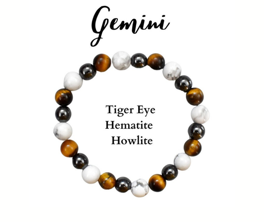 🌬️ Gemini Zodiac Gemstones Bracelet – Balance &amp; Focus for the Air Sign Twin ♊︎