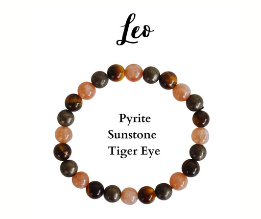 Leo Zodiac Gemstones Bracelet – Confidence, Strength &amp; Radiance ♌︎