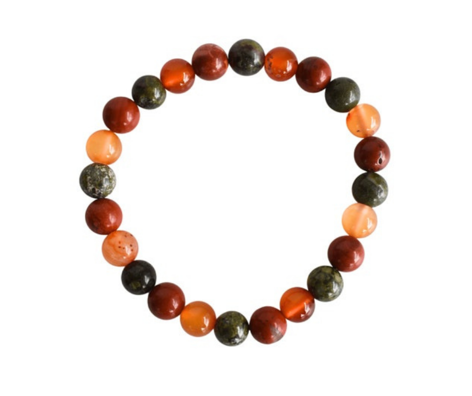 Aries Bracelet, Healing Crystals, Zodiac Birthstone Bracelet, Meditation Gemstone Chakra Bracelet, March April Birthday Gift