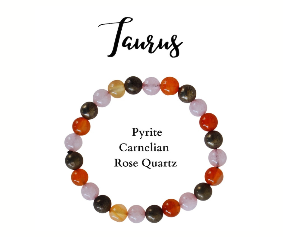 Taurus Zodiac Gemstones Bracelet – Handcrafted Crystal Healing Jewelry for April 20 – May 20 ♉︎