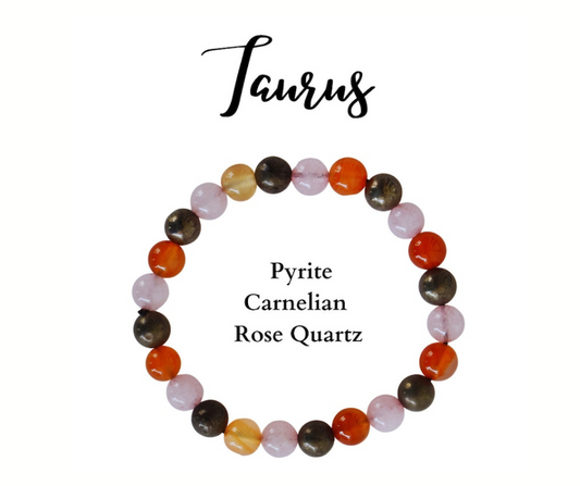 Taurus Zodiac Gemstones Bracelet – Handcrafted Crystal Healing Jewelry for April 20 – May 20 ♉︎