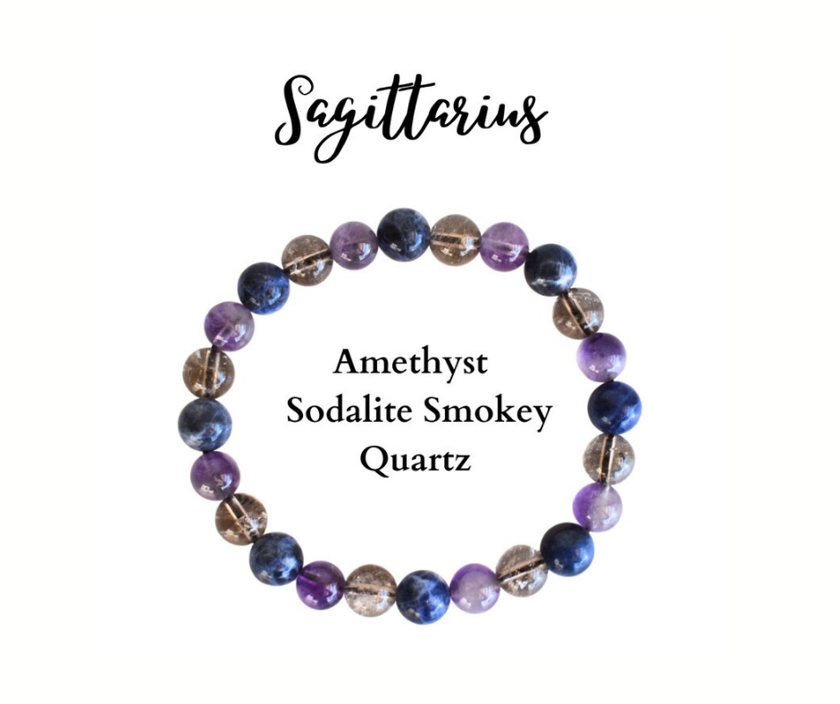 Sagittarius Zodiac Gemstones Bracelet – Freedom, Wisdom & Higher Vibes ♐︎