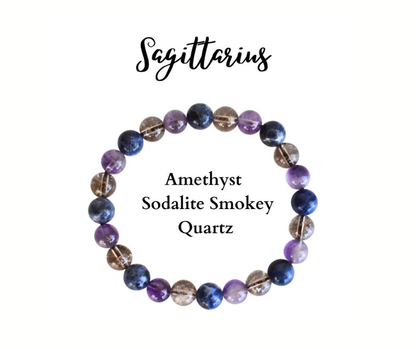 Sagittarius Zodiac Gemstones Bracelet – Freedom, Wisdom & Higher Vibes ♐︎