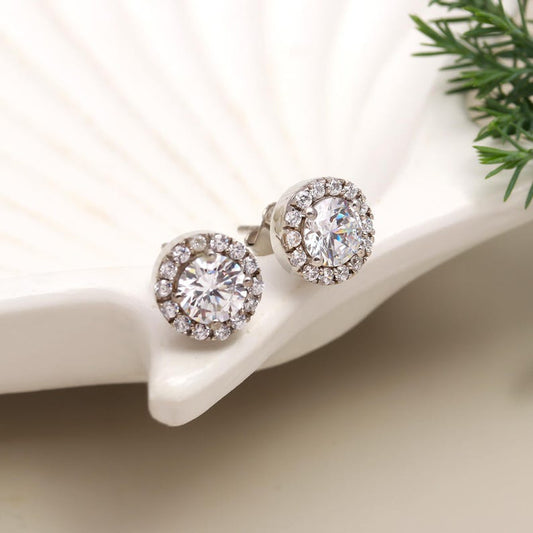 Stud Earring, American Diamond Studs and Moissanite Studs, 925 Silver Jewelry, With AAA American Diamonds, Stud Earring for Gift, 925 Silver Jewelry. 925 Silver
