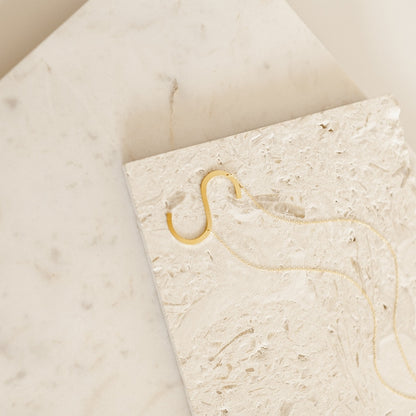 Sideways Initial Necklace • Large Initial Necklace • Oversized Letter Necklace • Monogram Necklace •