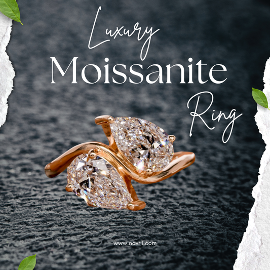 Pear Cut Two Stone Moissanite Engagement Ring – 925 Sterling Silver, Unique Toi et Moi Ring, Anniversary Gift for Her  Promise Rings