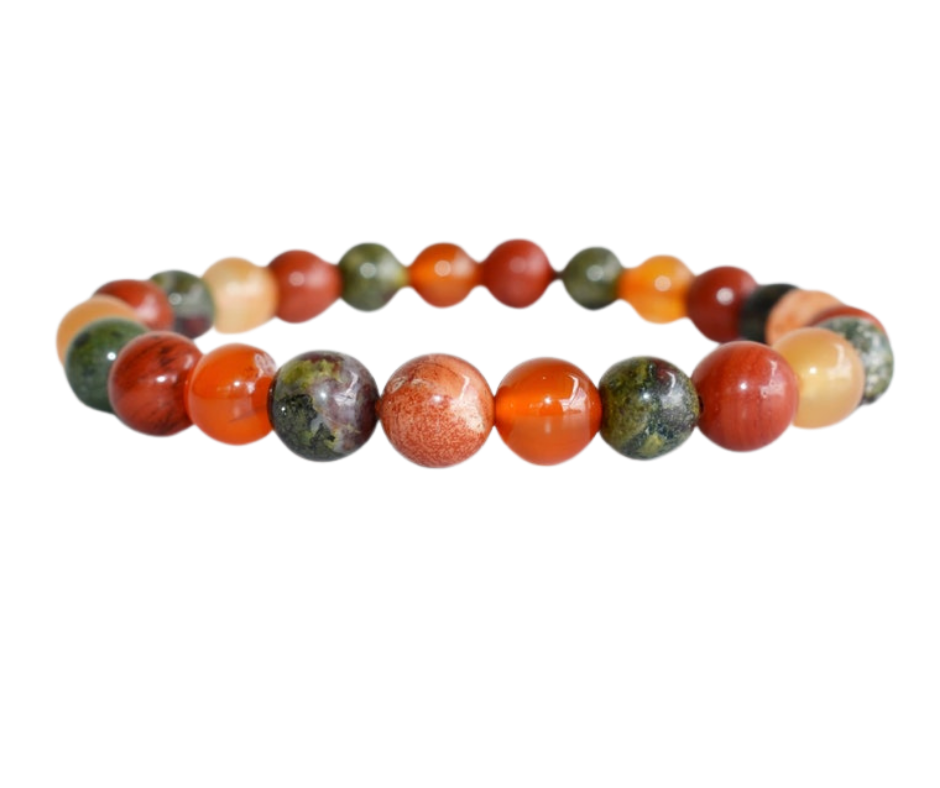 Aries Bracelet, Healing Crystals, Zodiac Birthstone Bracelet, Meditation Gemstone Chakra Bracelet, March April Birthday Gift