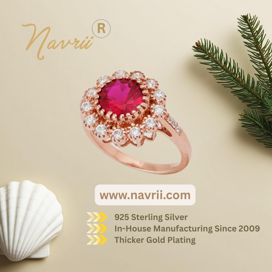 925 Sterling Silver – Vintage-Inspired Cocktail  Round shaped Ring – Limited Stock!