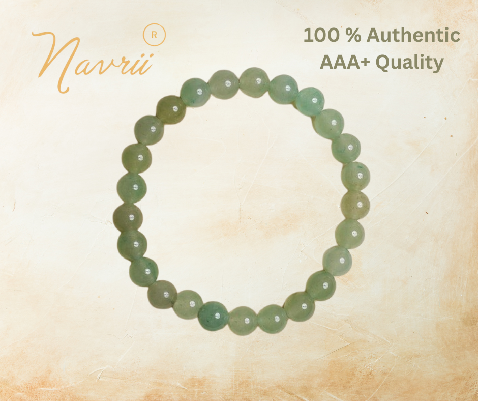 Green Aventurine Gemstone Bracelet | Stone of Opportunity | Luck • Prosperity • Growth | Heart Chakra Stone | 8mm Gemstone Bracelet