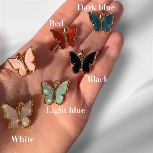 Gold Plated on 925 Sterling Silver Butterfly Pendant  For Women