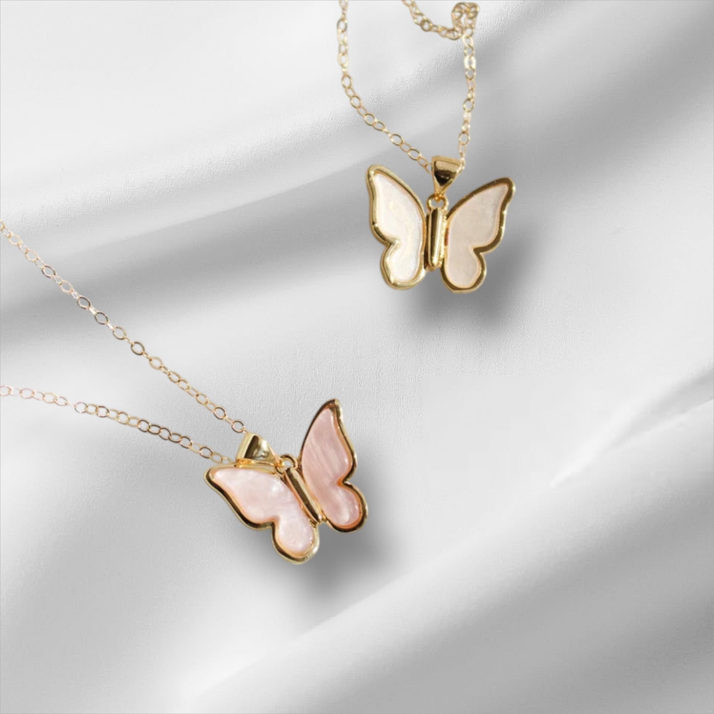 Gold Plated on 925 Sterling Silver Butterfly Pendant  For Women