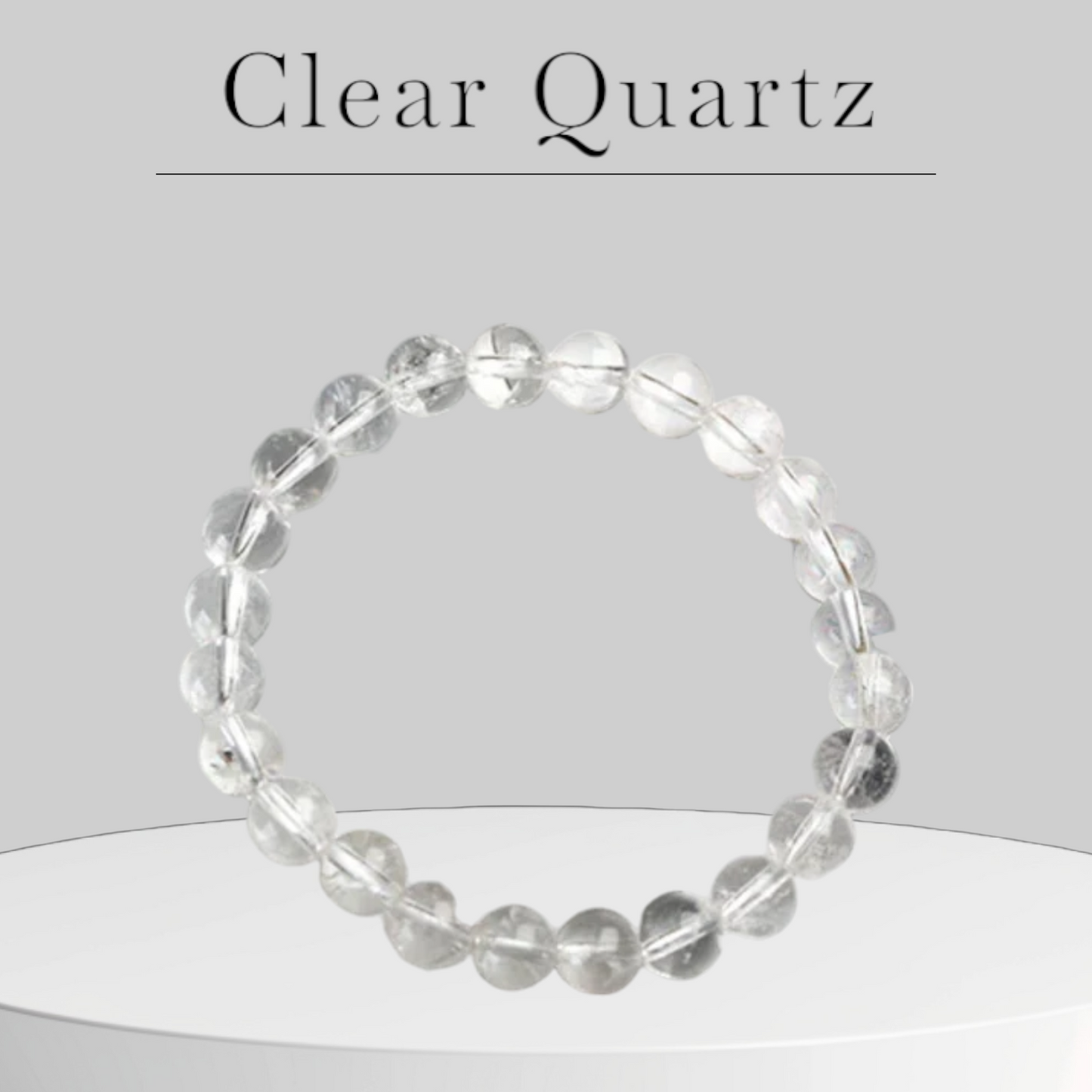 AAA+  Clear Quartz Beaded Crystal Bracelet