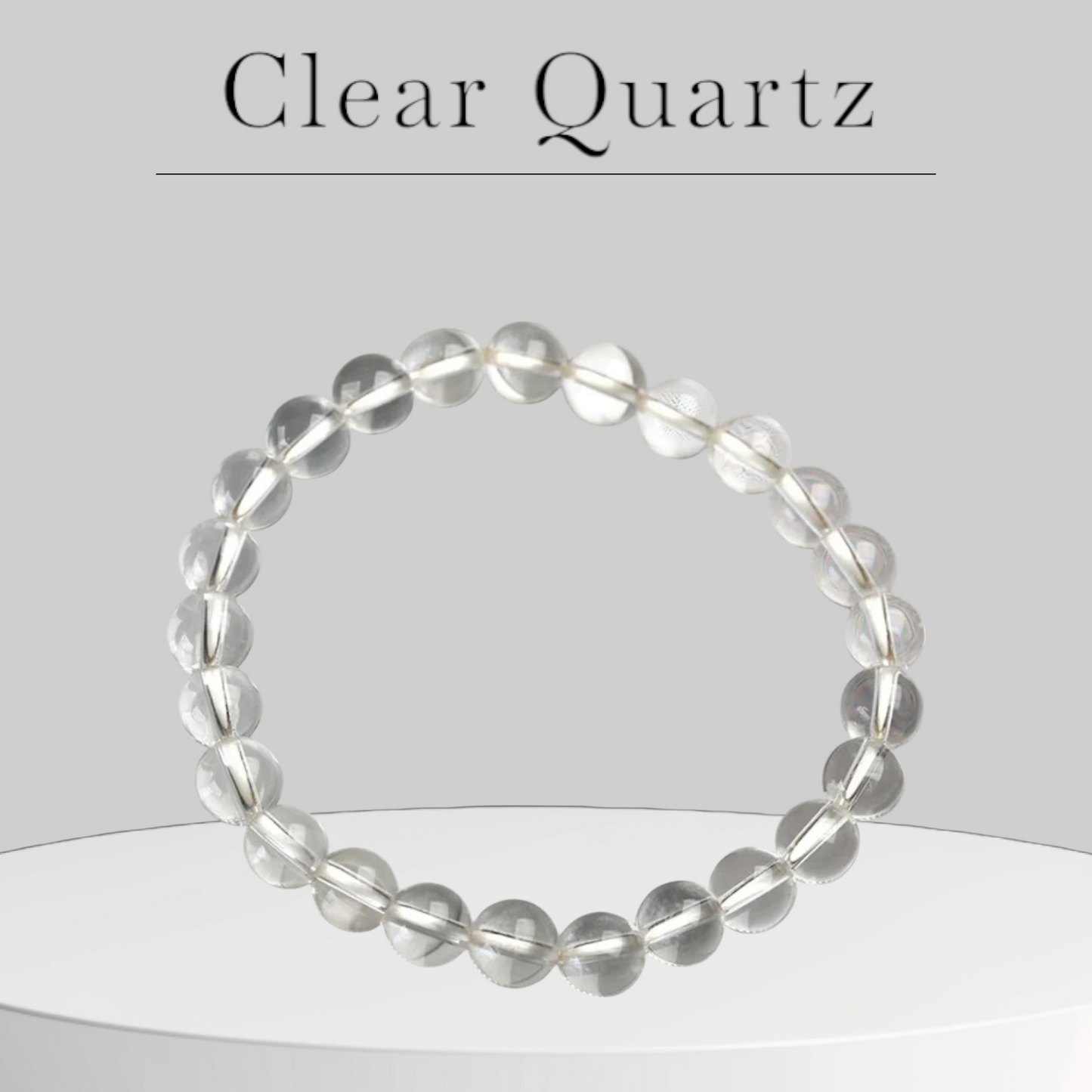 AAA+  Clear Quartz Beaded Crystal Bracelet