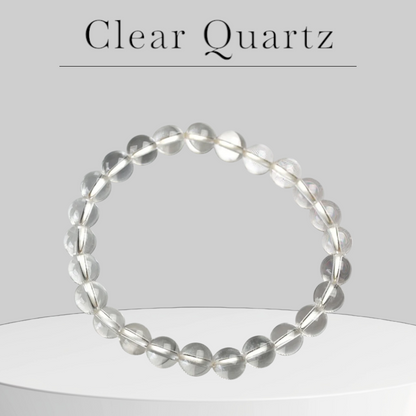 AAA+  Clear Quartz Beaded Crystal Bracelet