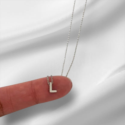 Dainty Initial Necklace, Tiny Letter Necklace, Initial Alphabet Necklace