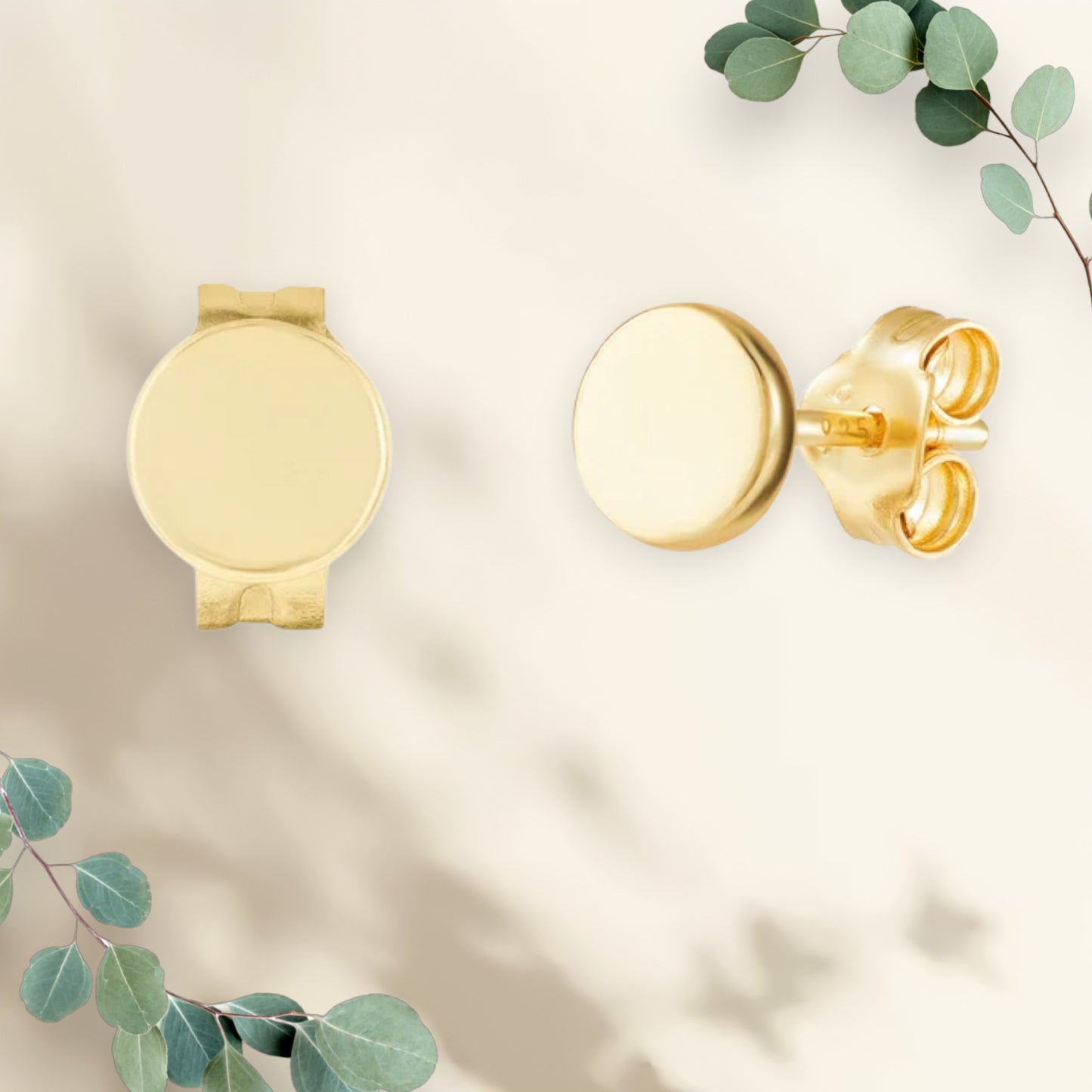 Dainty Tiny & Minimalist Circle Dot Stud Earrings -3 different diameters available