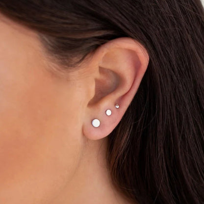 Dainty Tiny & Minimalist Circle Dot Stud Earrings -3 different diameters available