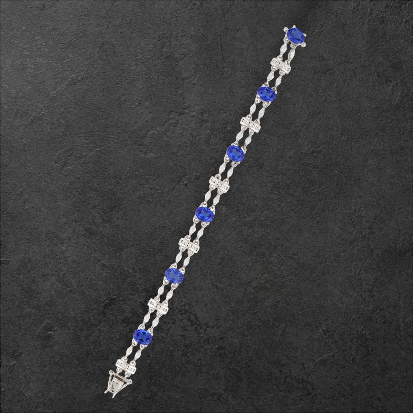 Labmade Sapphire Bracelet ,925 sterling silver Tennis Bracelet for Women