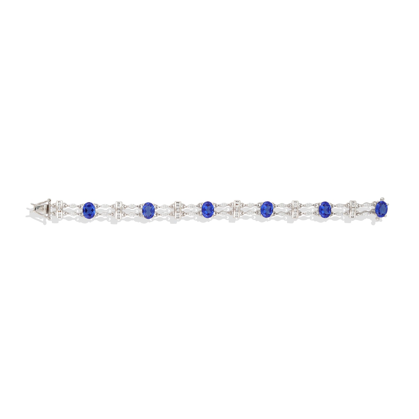 Labmade Sapphire Bracelet ,925 sterling silver Tennis Bracelet for Women