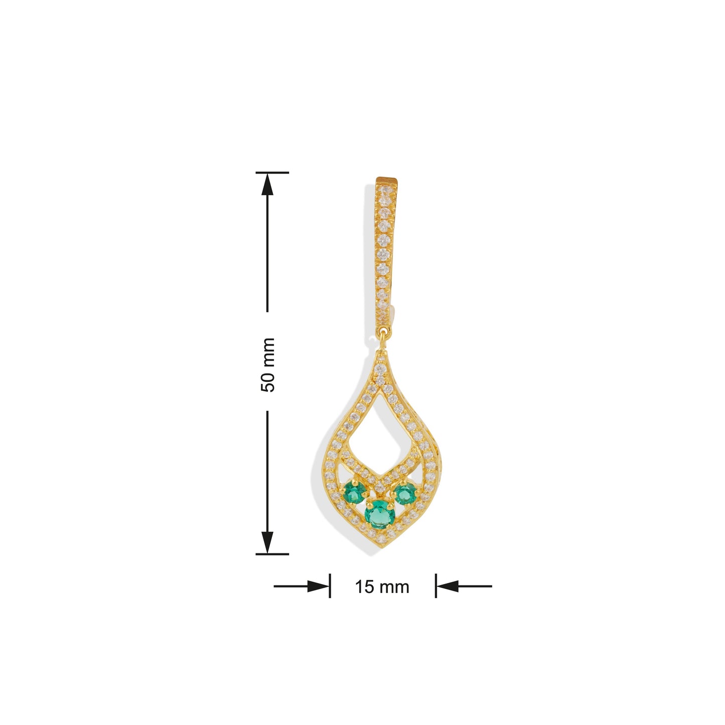 Radiant Lab-Made Gemstone Dangle Drop Earrings