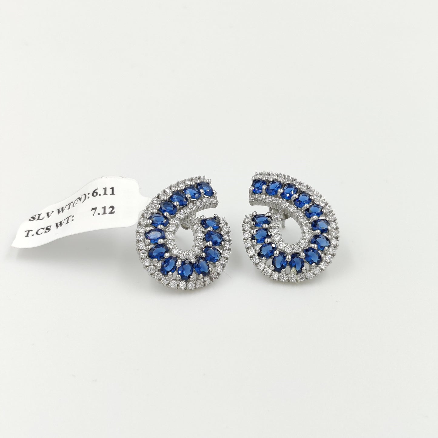 Open Oval Shaped Studs – Classy Everyday Earrings in Blue, Red & Green | Perfect Match for Any Outfit"