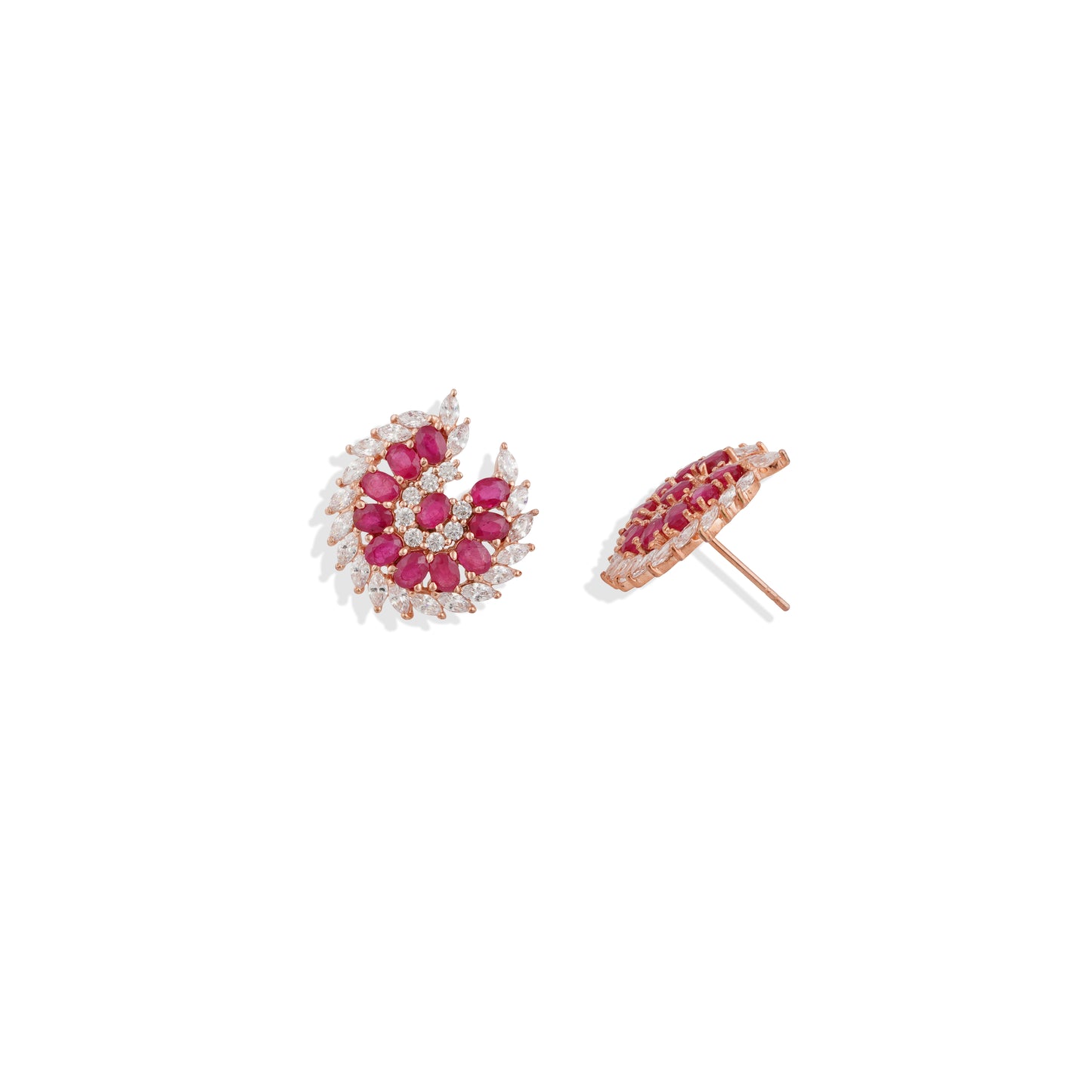 Ruby Stud Earrings  |Beautiful Stud Earrings – Perfect Match for Your Favorite Dress | Elegant & Stylish Jewelry for Any Occasion.