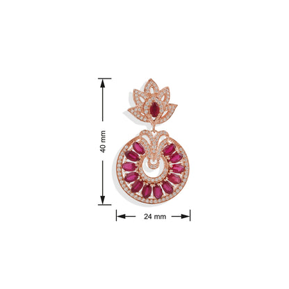 Ruby Stud Earrings – Lab-Created Ruby Gemstone Earrings | Statement Jewelry Gift for Her, Mom & Birthdays