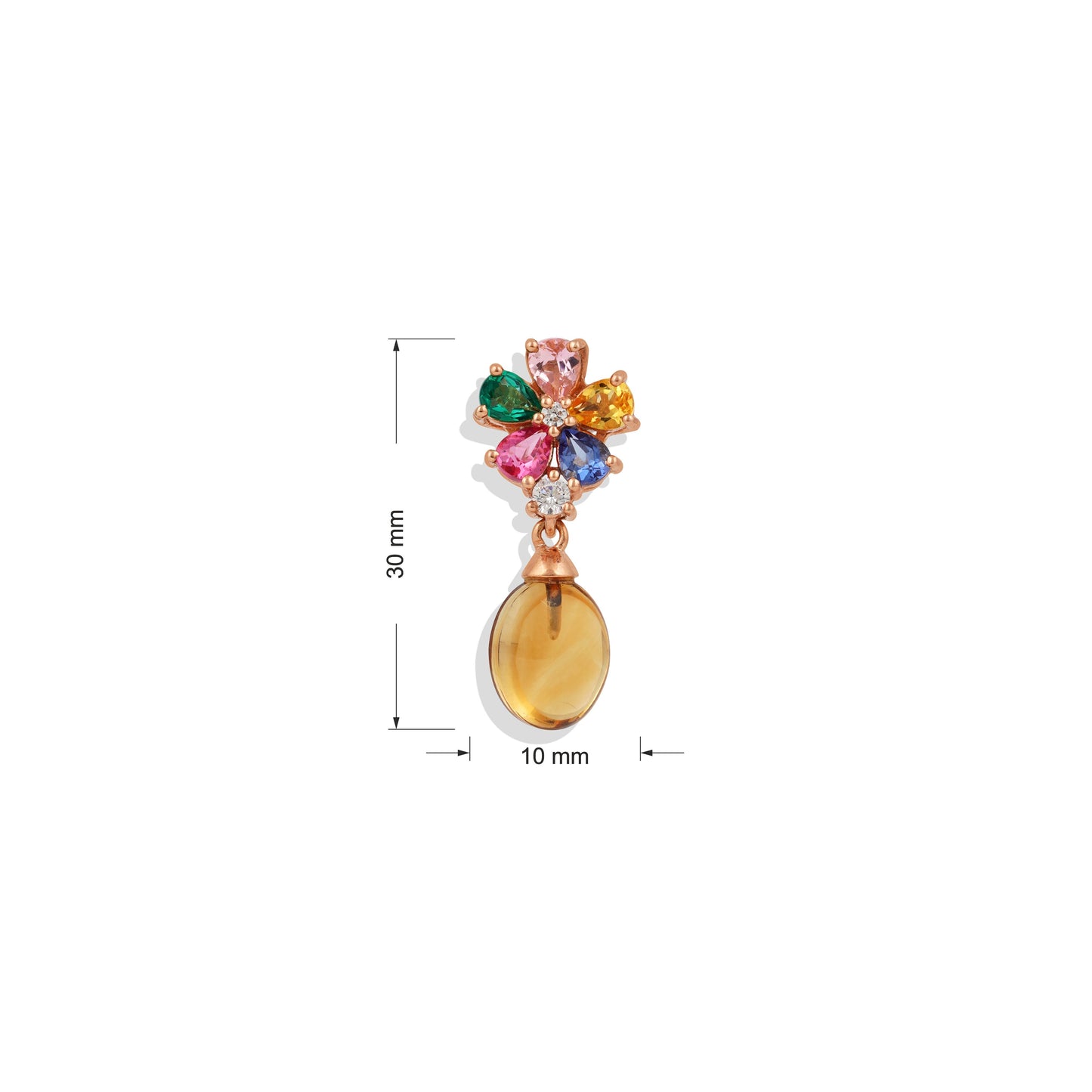 Radiant Lab-Made Gemstone Dangle Drop Earrings