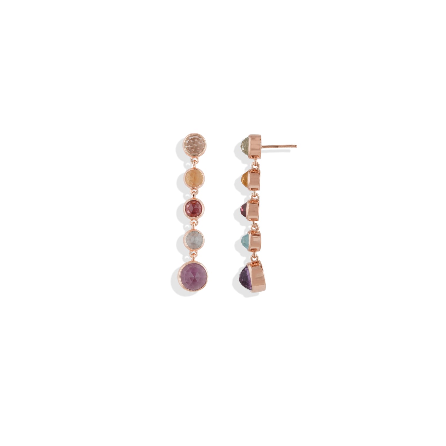 Radiant Lab-Made Gemstone Dangle Drop Earrings