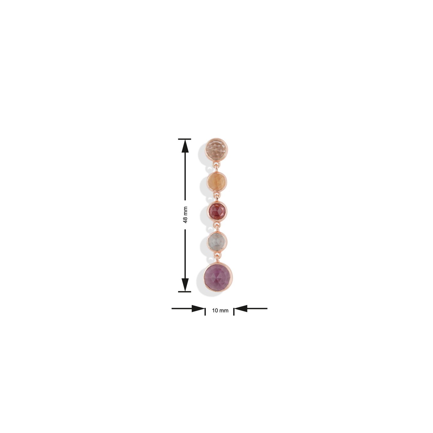 Radiant Lab-Made Gemstone Dangle Drop Earrings