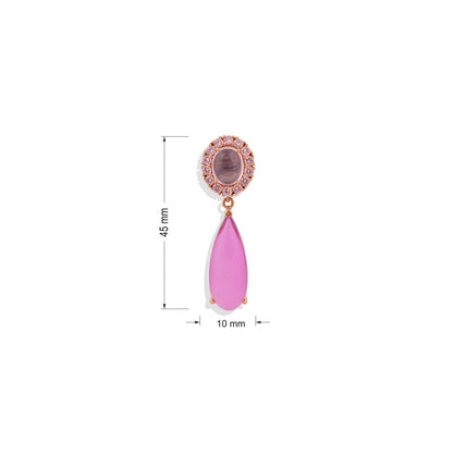 Radiant Lab-Made Gemstone Dangle Drop Earrings